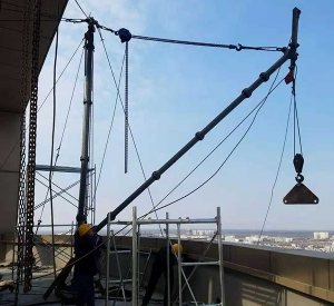  High rise hoisting and handling construction